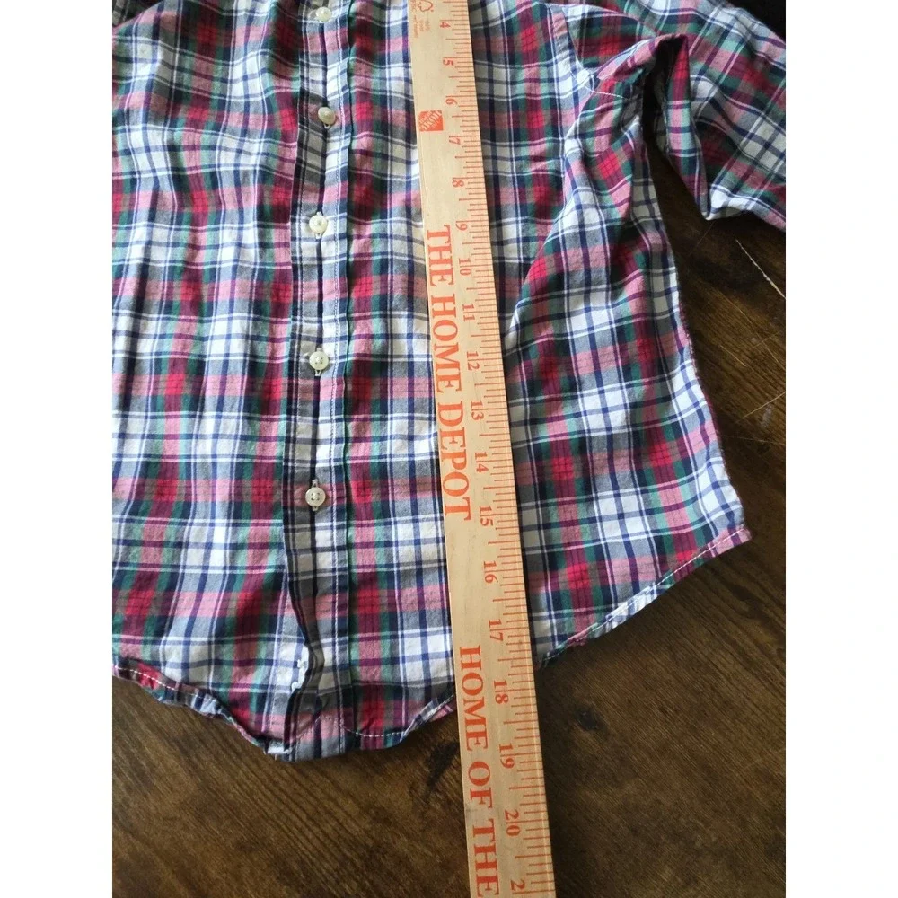 Polo Ralph Lauren Boys 5 Oxford Shirt Long Sleeve Buttons Multi‎ Plaid Pony Logo